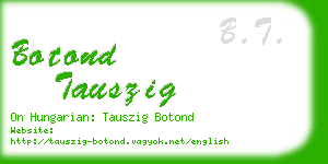 botond tauszig business card